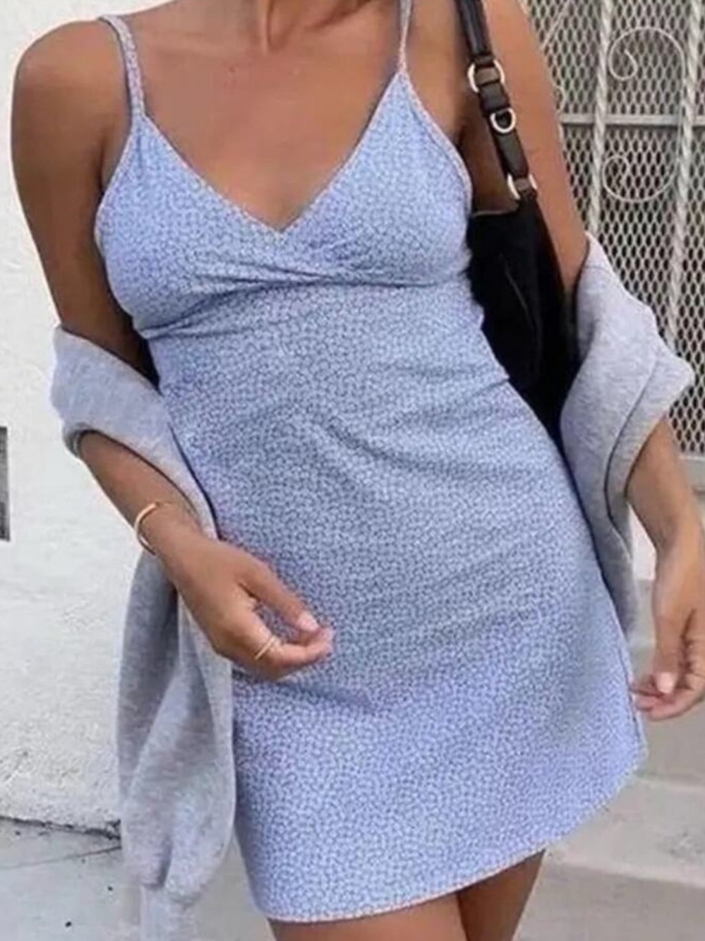 Brandy Melville Amara Light Blue Mini Slip Dress